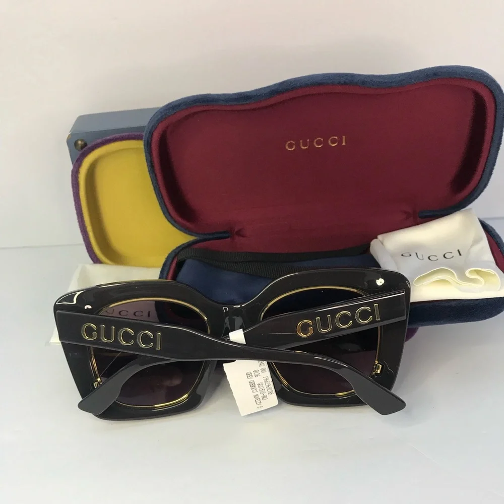 New Authentic Gucci GG1151S 002 51 Grey Violet Sunglasses - Picture 12 of 14
